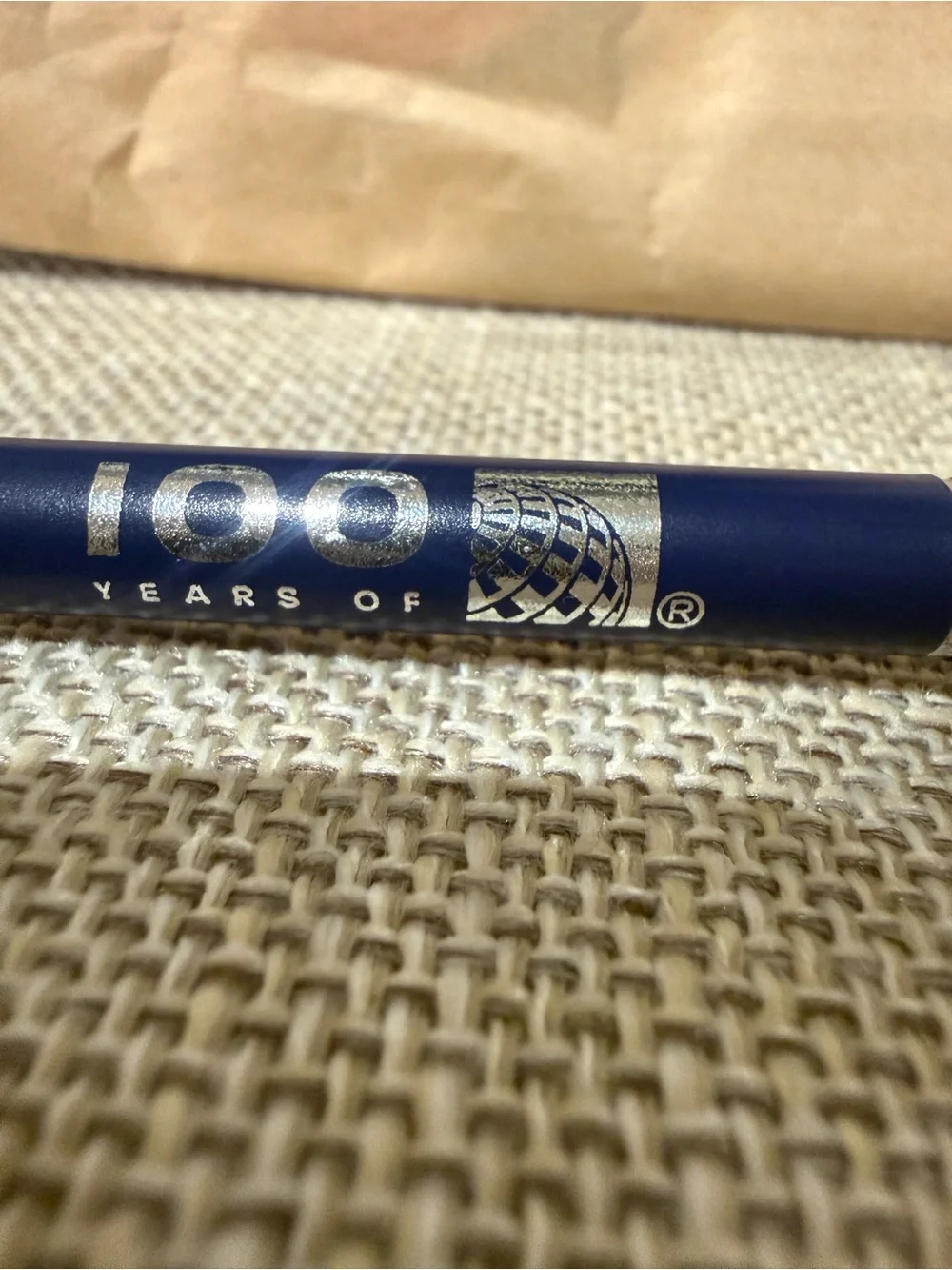 United Airlines 100 Years Commemorative Amenity Kit Navy Case Pen Skincare